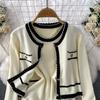 Autumn Winter Women Casual Knitted Sweater Two Piece Set Single Breasted Cardigans Top and Mini Short Slim Bodycon Dresses Suit