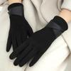 Warm Gloves with Velvet, Suitable for Women To Use In Winter, Touch Screen Elegant Bow Accessories, Cycling and Driving Gloves