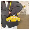 Nuevo Bolso de Hombro Amarillo de Taxis para Mujer Cartera Linda de Dibujos Animados Bolso de Mano Bolso Cruzado para Niñas Bolso de Mano Casual Femenino Cuero