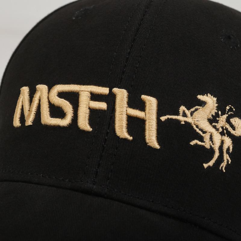 Hot shade and sun protection [Chinese embroidery stupid bear BBXFS] niche original design men's and women's trendy hats, hard top baseball caps