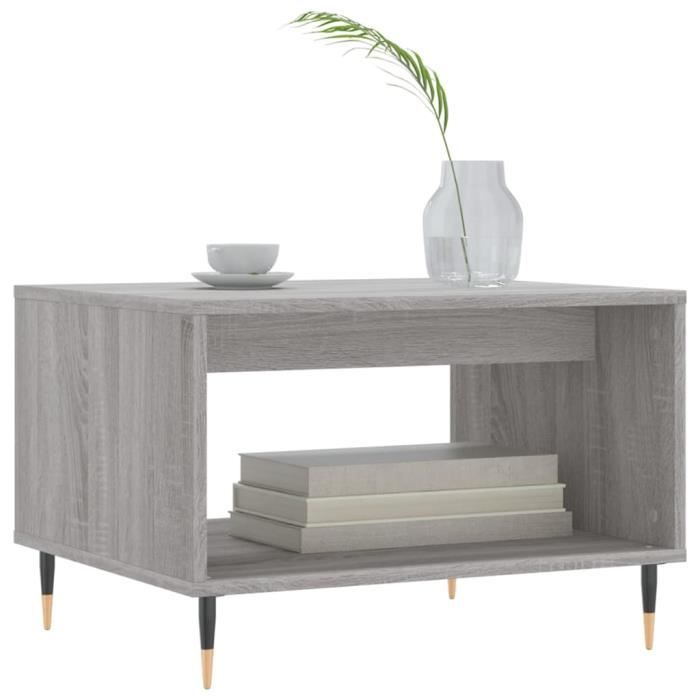 VidaXL Coffee Table Sonoma Grey 60x50x40 Cm Engineered Wood 829250