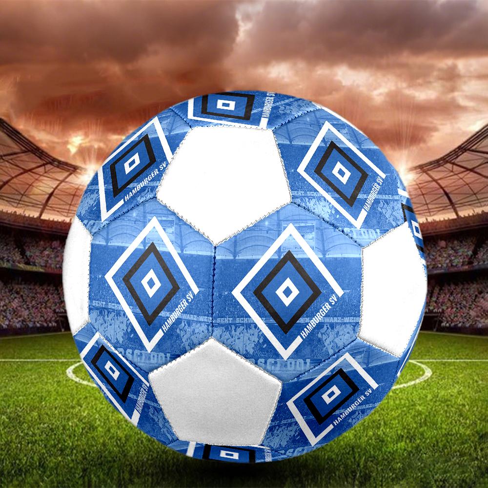 Pallone da Calcio Hamburger SV, colorato, adatto a tutte le età, cucito a macchina, materiale PVC, qualità da competizione, durevole e ad alto rimbalzo