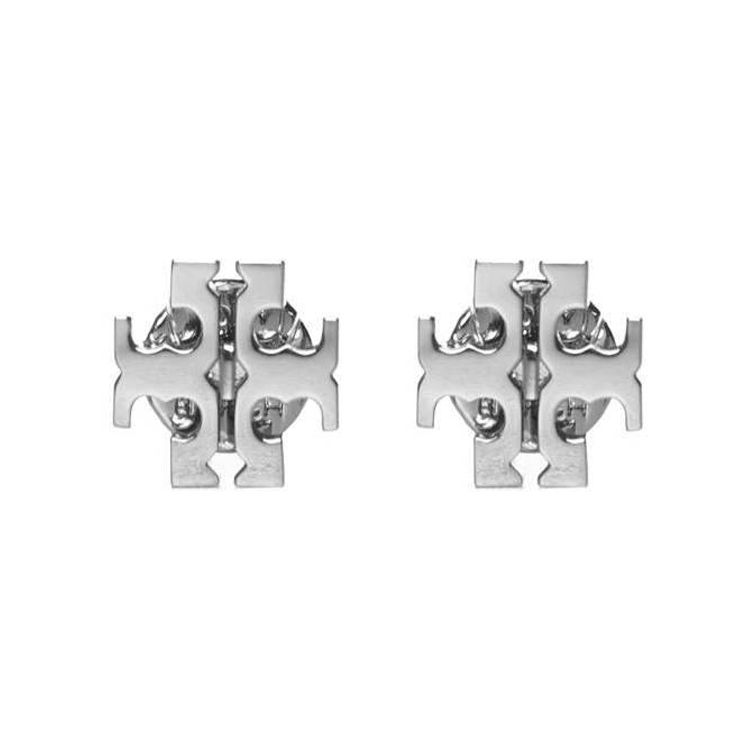 Tory Burch Exquisite Trendy Avant-Garde Brass Earrings Women earrings 17843-022 Silver,F