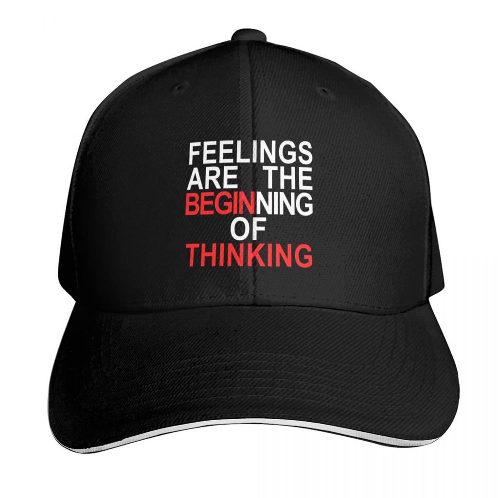 Feelings Are The Beginning Baseball Cap Six Panel Structured Crown Sun Protection Upf 50 Breathable Mesh Back