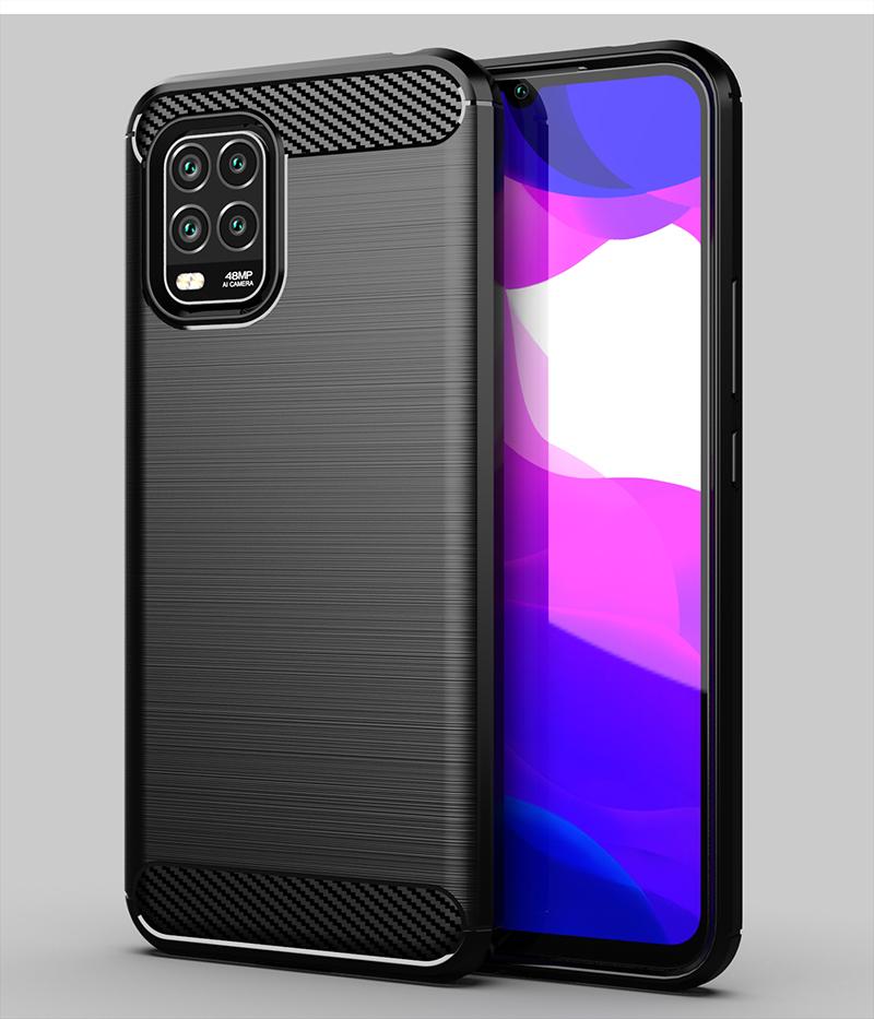 For Xiaomi Mi 10 Lite 5G Case Rubber Bumper Silicone Carbon Fiber Cover For Xiaomi Mi 10 11 Lite 5G Case For Xiaomi 11T Pro Case