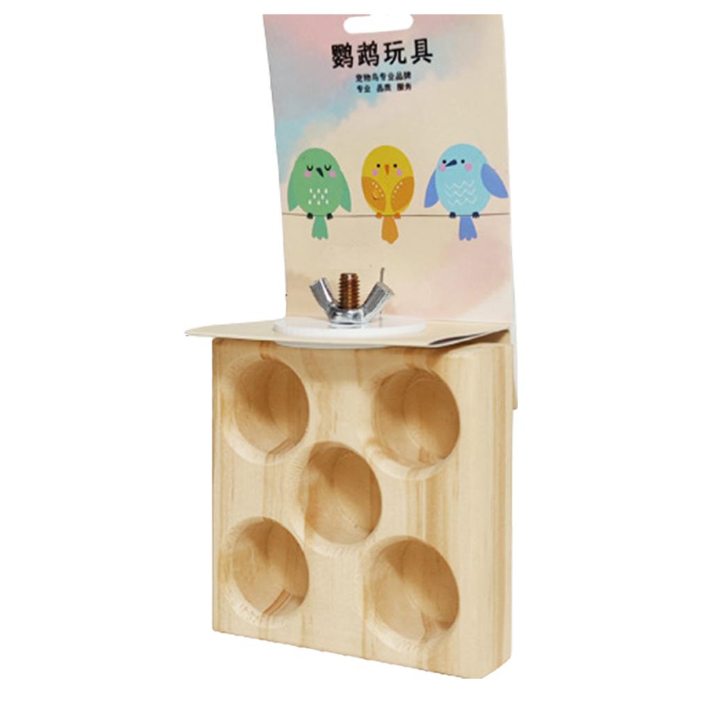 Natural Wood Parrots Foraging Toy with Jumping Platform Pet Bird Accessory Enhances Bird Intelligence and Activity
