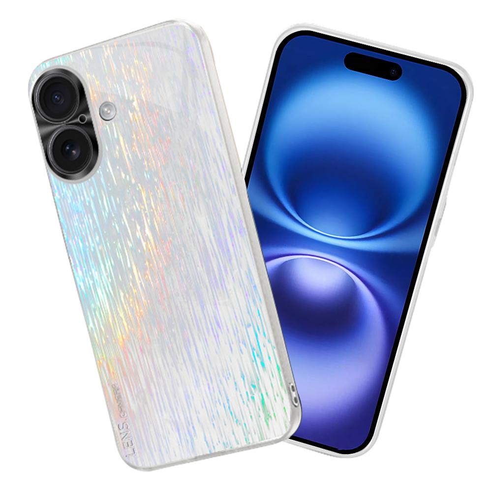 Для iPhone 16 Задняя крышка Потрясающий цветной стиль Ударопрочный чехол для телефона E
