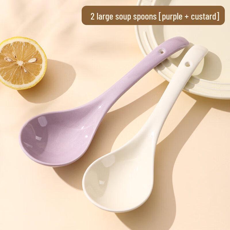Stylish Ceramic Long-Handle Soup Ladle