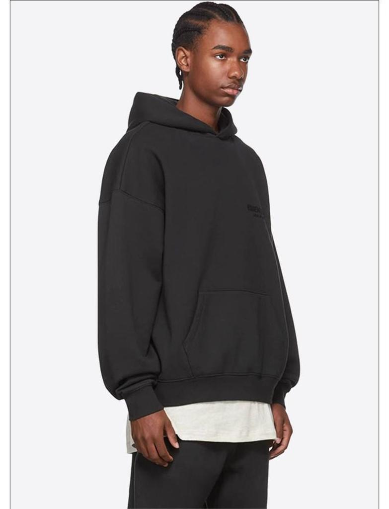 Essentials SS22 Flocked Print Fleece Hoodie