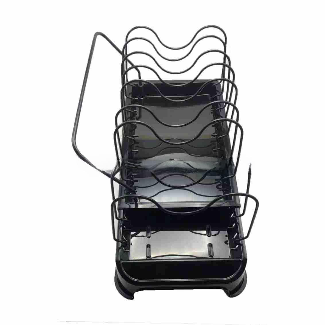 

Современная простая кухонная сушилка для посуды с ящиком custom version, retractable 12 buckles чёрный