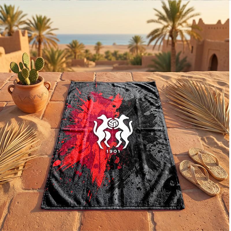 Stade Rennais FC Print Microfiber Beach Towel Quick Dry Absorbent Large Towel For Beach Swimming Travel
