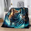 Simpatico cartone animato cane Husky, Samoye, Chihuahua, Koki Pomerania Coperta, morbida coperta per la casa Camera da letto Copridivano Coperta per bambini