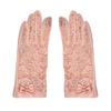 Short Lace Gloves Sun Block Breathable Soft Slim Fadeless Elegant Color Sheer Gloves for Outdoor Cycling Driving
