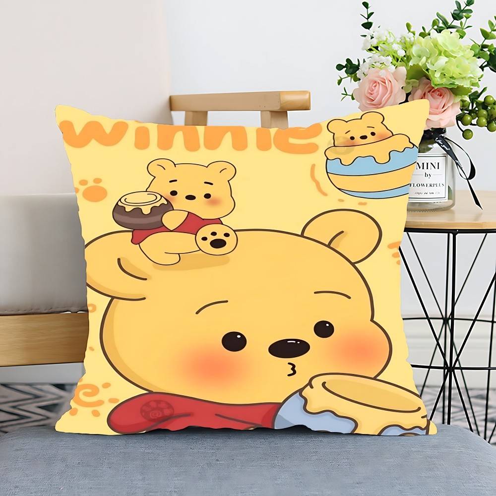 В-Винни-Пухи Наволочка Чехол для подушки Полиэстеровая наволочка Декоративная наволочка для диванной подушки Домашний декор 16x16Inch