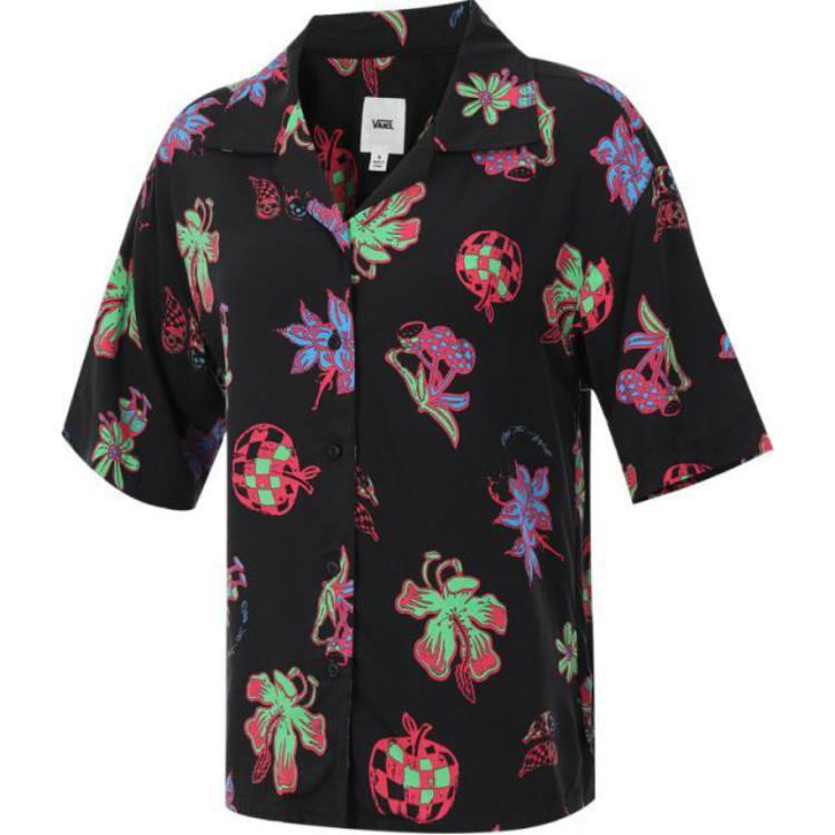 

Vans Soft And Skin-Friendly Versatile Short Sleeve Shirt Women tops Black VN000GSYCRU M