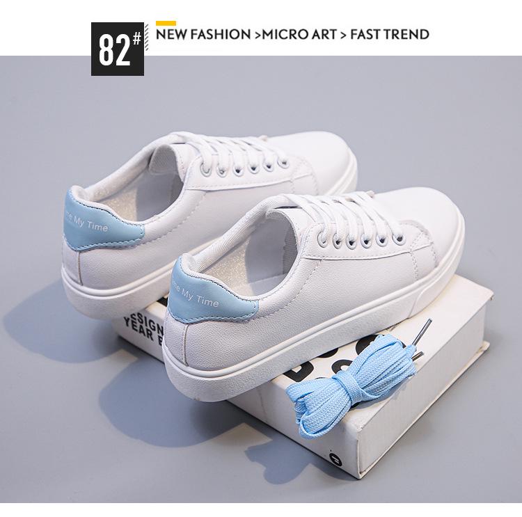 Zapatillas de Moda Blancas de Tacón Bajo para Mujer Primavera/Otoño 2025 - Tacón Plano, Estilo Deportivo Casual