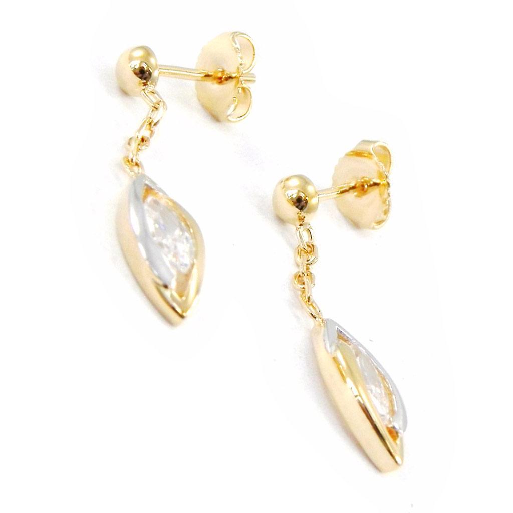 Altesse [G2297] - Two-tone 'Câlin' Gold Plated Earrings