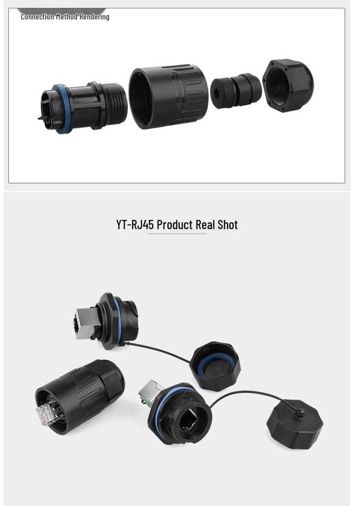 Lingke Waterproof RJ45 Aviation Plug Socket Connector
