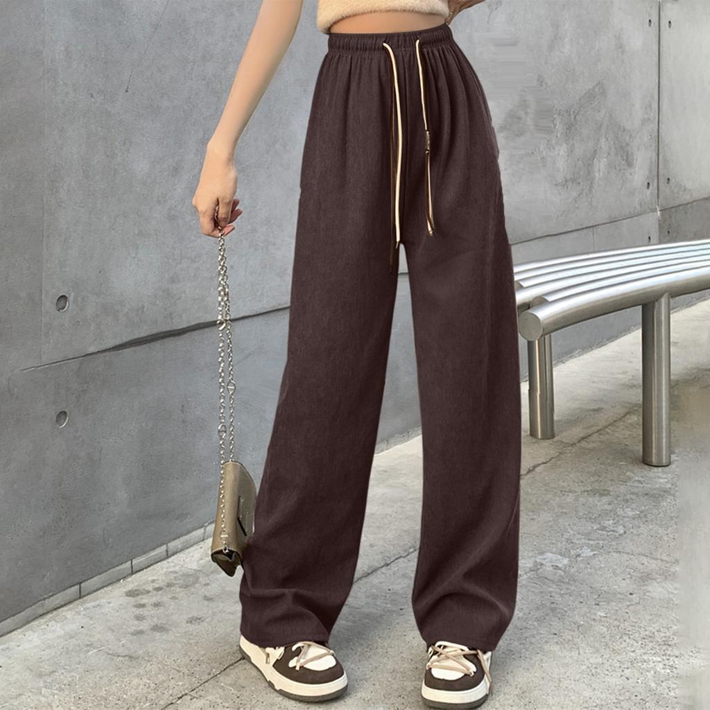 Women's Fashionable Casual Loose Fleece Lined Long Pants