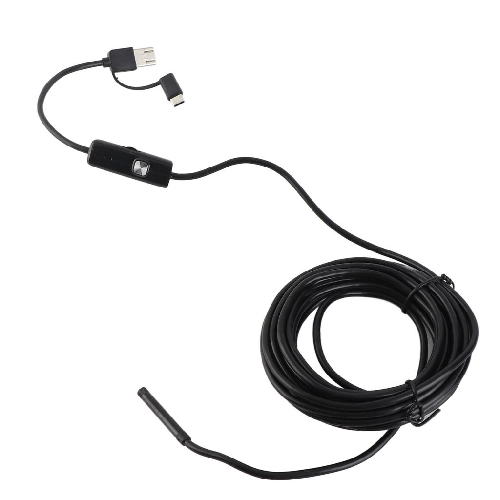Endoskop Kamera Handy PC USB Typ C 3 In 1 für Android mit LED-Licht für Automobil 5 Meter Hartdraht 5,5 mm