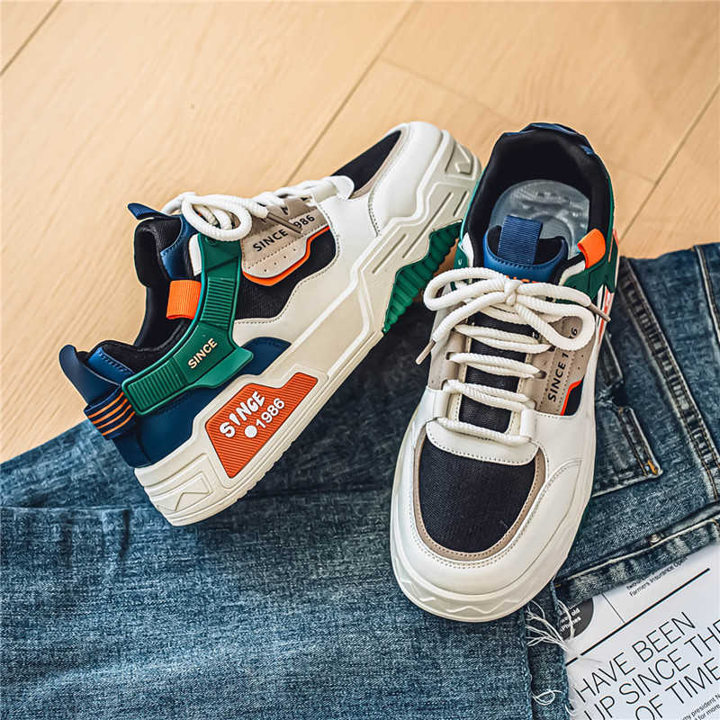 Fashion Thick Sole Autumn Men's Sneakers Shoes Flats Training & Exercise Shoes Size 32 Sports Leading Type Sapatenis 2025 Dropship