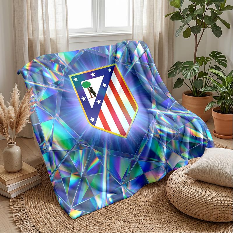 Atletico Madrid Theme blanket Soft Flannel Blanket Plush Throw Blanket Cozy Sofa Bed Blanket for Home Decor