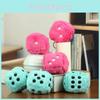 Adorable Dice Plush Toy Soft Stuffed Plant Shaped Keychain For Kids 7cm