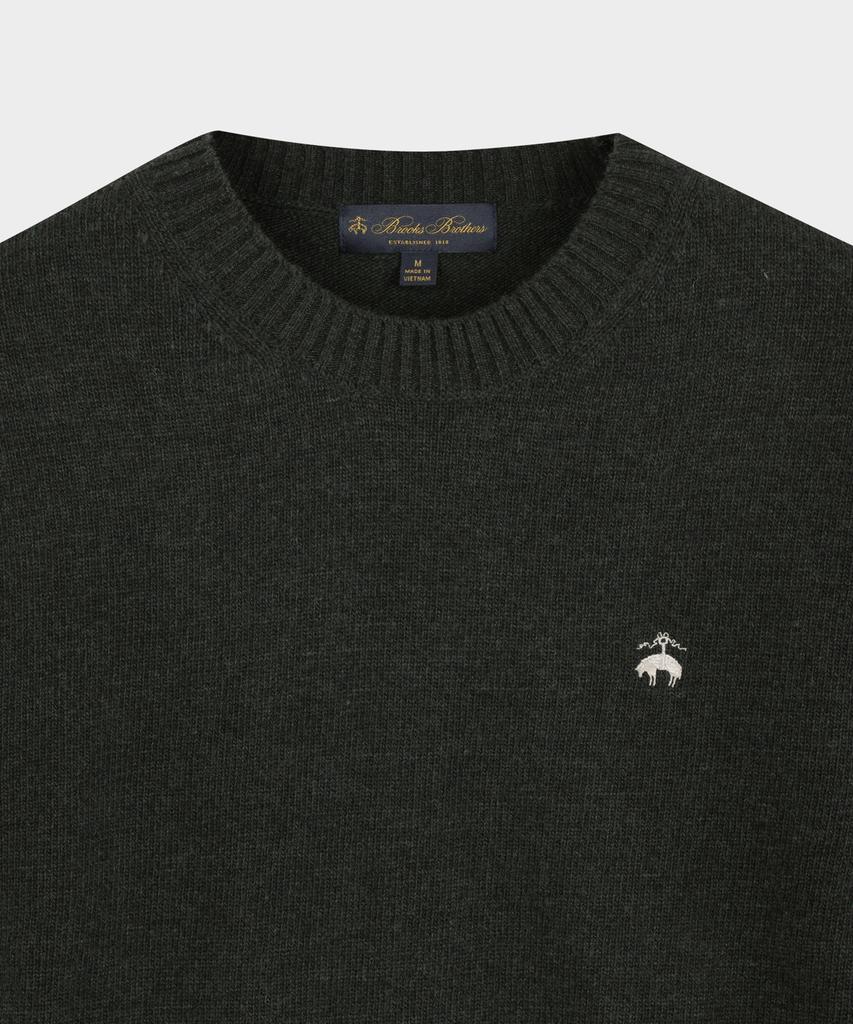 BROOKS BROTHERS Wool Solid Sweater (Dark Green) (Bbwrmog402)