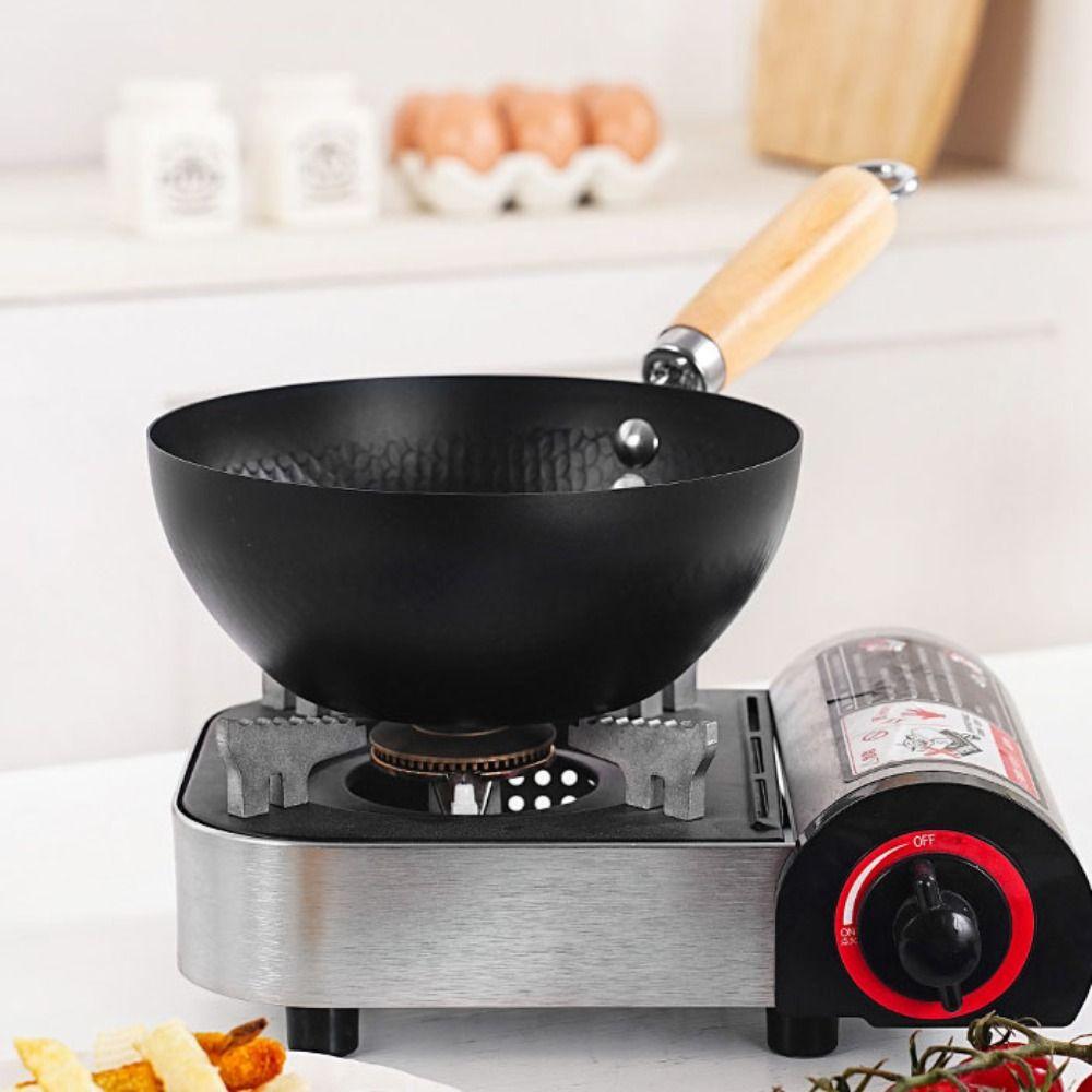 Non-stick Small Cast Iron Wok Universal Pot Durable Frying Pan  Single
