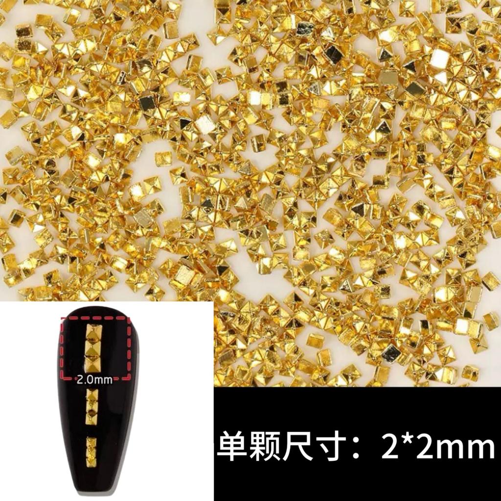 Punk Style Alloy Rivet Nail Art Decorations 3D Pointed Cone Large Medium Small Nail Decorations DIY Accessories