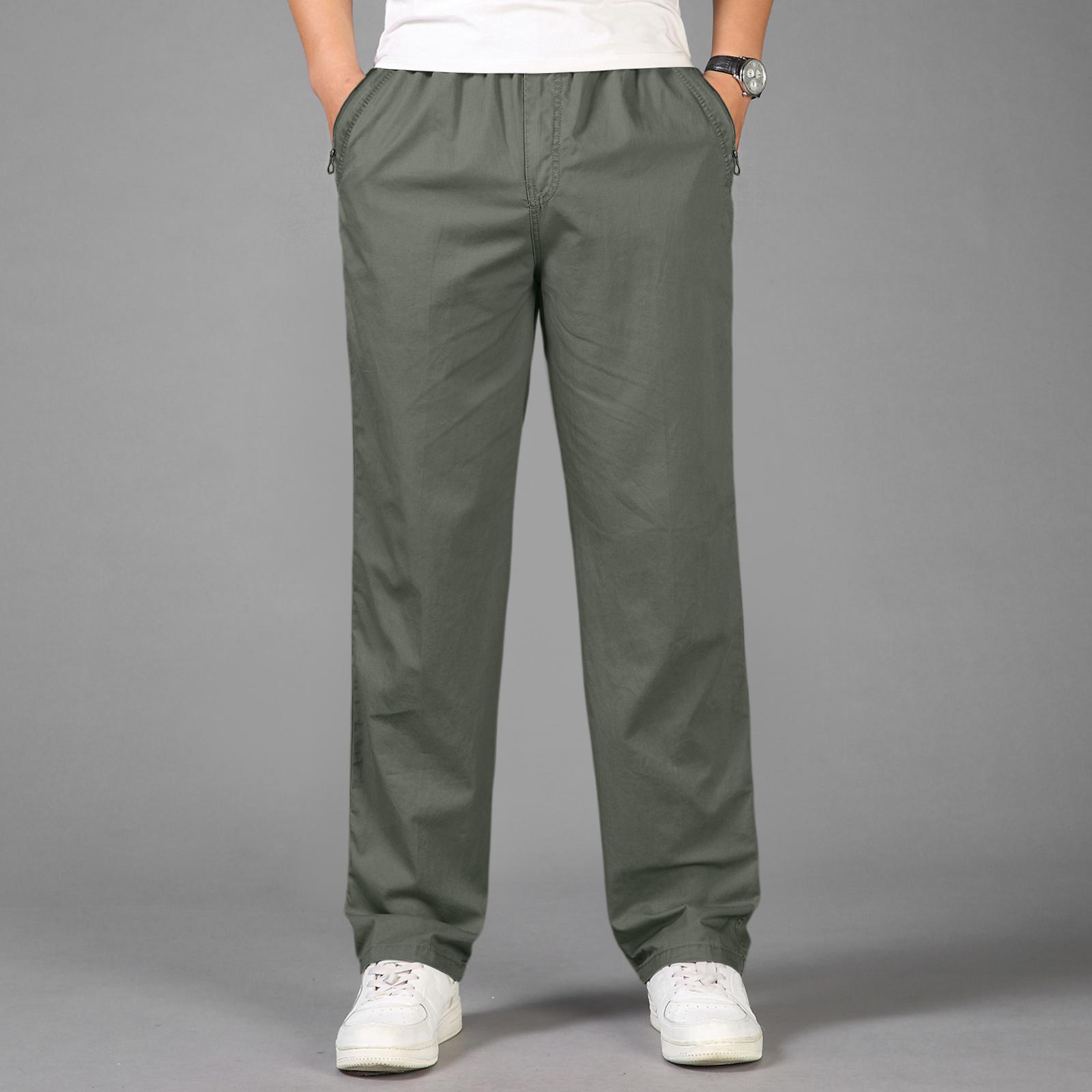 

Мужские классические уличные свободные повседневные рабочие брюки с несколькими карманами, молодежные эластичные брюки прямого кроя XXL