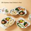 Shengjia 304 Stainless Steel Divided Cartoon Kids' Meal Plate