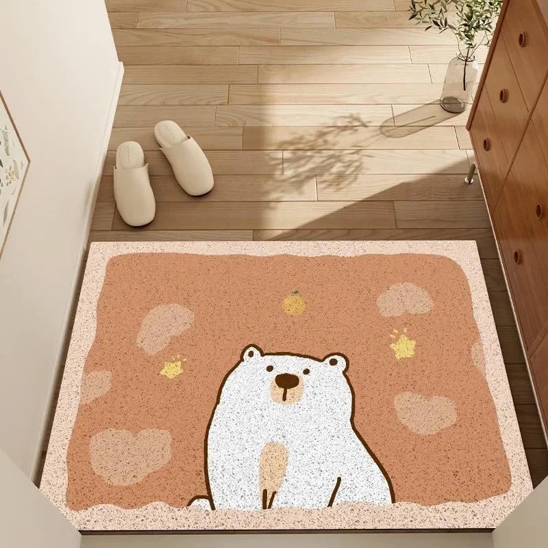 Cartoon Cat Series Mat Non-slip Easy To Clean Rug Wrinkle-Resistant Doormat Indoor Washroom Entrance Decorative Washable Carpet