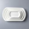 Pure White Ceramic Round-Edge Serving Plate