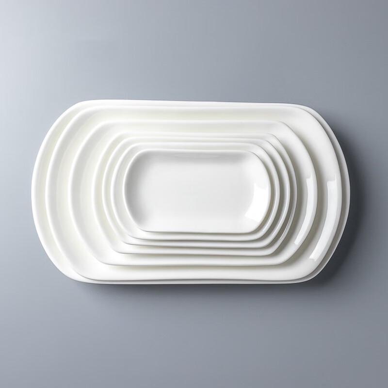 Pure White Ceramic Round-Edge Serving Plate
