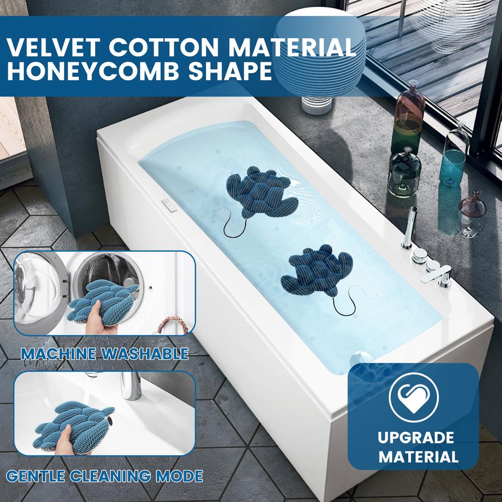 2Pcs Tub Scum Absorber Turtle Shape Tub Oil Absorbing Tool with Suction Cup Foam Filter Bathtub Water Cleaner Bathroom Accessory