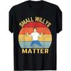 Men'S Funny Stag Do Joke T-Shirt - Small Willy'S Matter Slogan & Retro Striped Bullseye Chest Print - Loose Fit Funny Gag Gift for Bachelor Party,