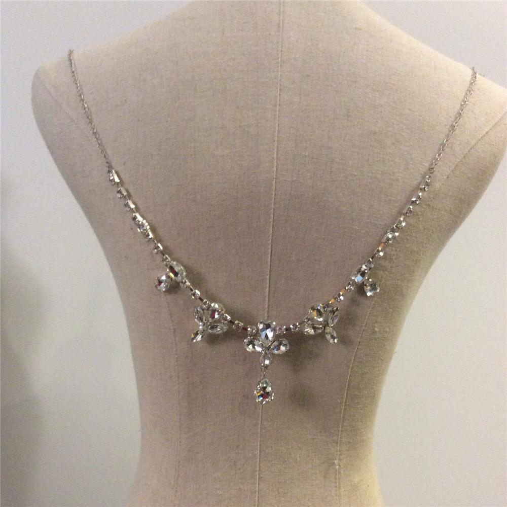 Rhinestone Body Chain Luxury Multi-Layer Water Drop Sexy Backless Chain Accessories Back Chain