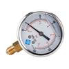 Oil Filled Vacuum Pressure Gauge Quality Metal for Case Lower Mount Connection Accuracy Class 1.6% Suitable for Water Oi