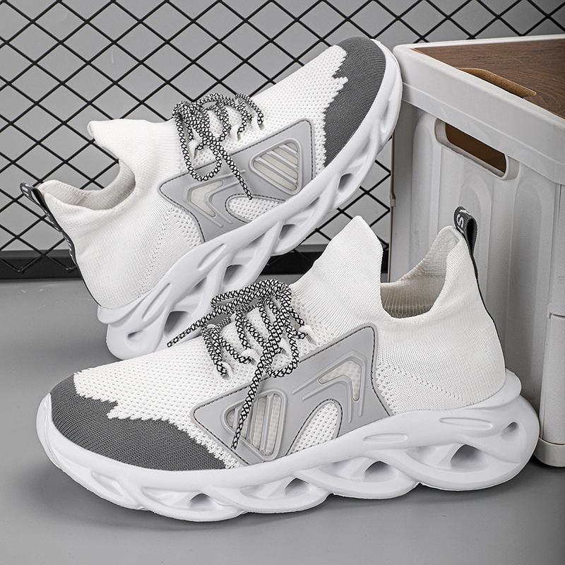 Мужские кроссовки модные дышащие повседневные спортивные туфли мужские кроссовки для бега — фото 8