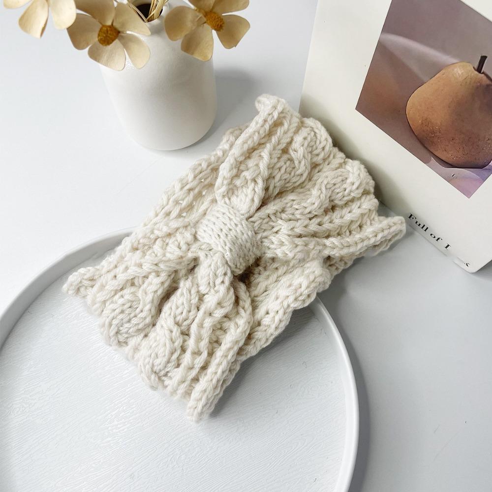 Bow Knot Bow Headband Ear Warm Wool Knitting Headdres  Winter Hair Accessories
