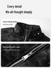 Men's Gray PU Leather Stand Collar Retro Workwear Jacket for Spring/Autumn