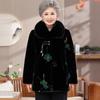 Yalu Warm Floral Winter Coat for Elderly Women
