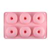 Heat Resistant Silicone Donut Mold for 6 Doughnuts Food Grade Silicone Bagels Pan for Baking Non Stick Mini Cupcake Mould