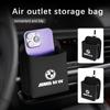 Car Air Vent Storage Pocket Phone Holder Coin Key Card Organizer For M Performance Alpina M3 M5 M6 X1 X3 X4 X5 G20