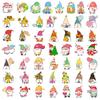 100PCS Christmas Waterproof Stickers Red Holiday Decals for Windows Cups Gifts DIY Stationery Decorations