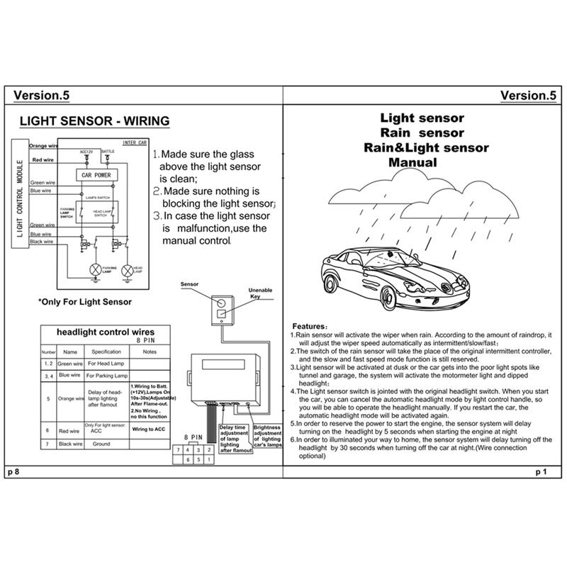 2 In 1 Auto Light Rain Sensor Universal Car Wiper Rain And Light Sensor-M53K