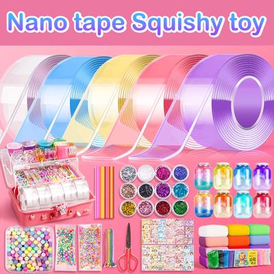 Diy Craft Štípací hračka Výroba nafukovací bublinkové pásky Neznačkující Oboustranné lepidlo Opakovaně použitelná barva Vysoce lepkavá nano páska