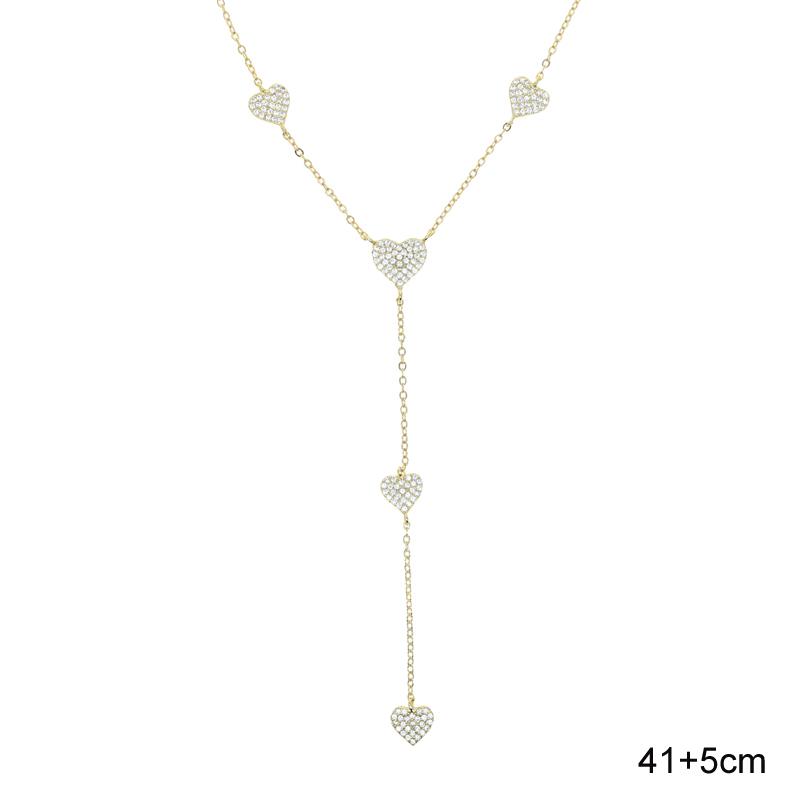 New High Quality Micro Pave White CZ Heart Charm Link Chain Necklace Minimal Delicate Lover Girlfriend Fashion Jewelry