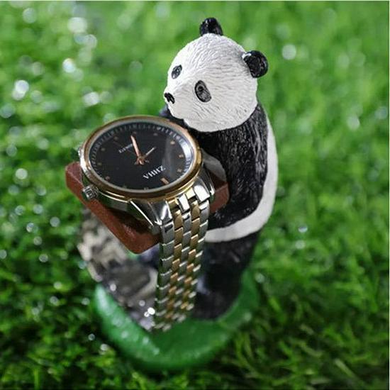 Cartoon Panda Resin Watch Stand - Desktop Decor Ornament